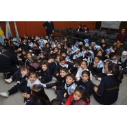 Festejos por el Día de la Bandera con los niños de Jardín